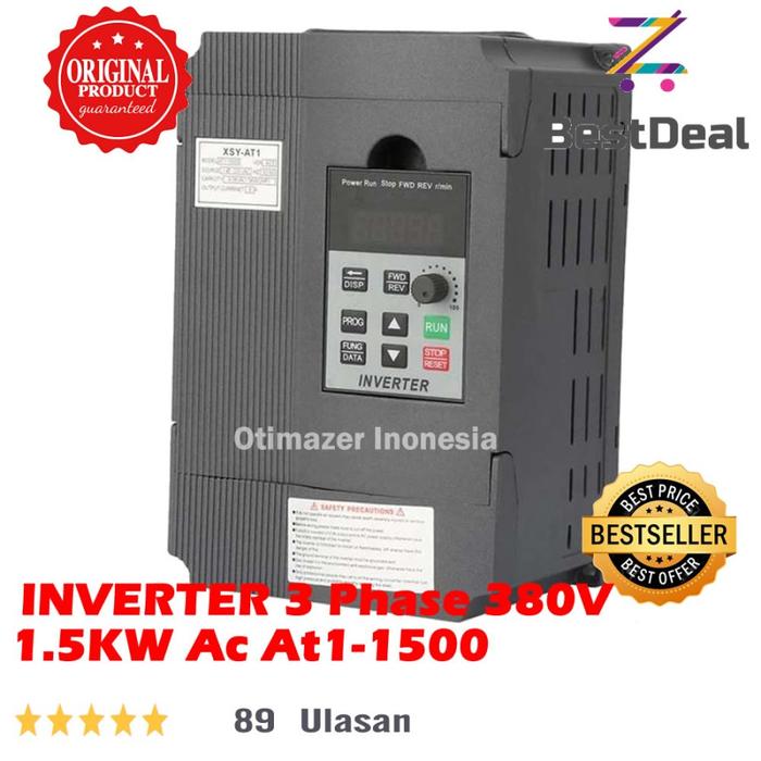 Gambar Inverter Variable Motor 1.5KW/2 HP Input 1-Phase Output 3-Phase AC - Hitam dari Optimazer Indonesia undefined Tokopedia