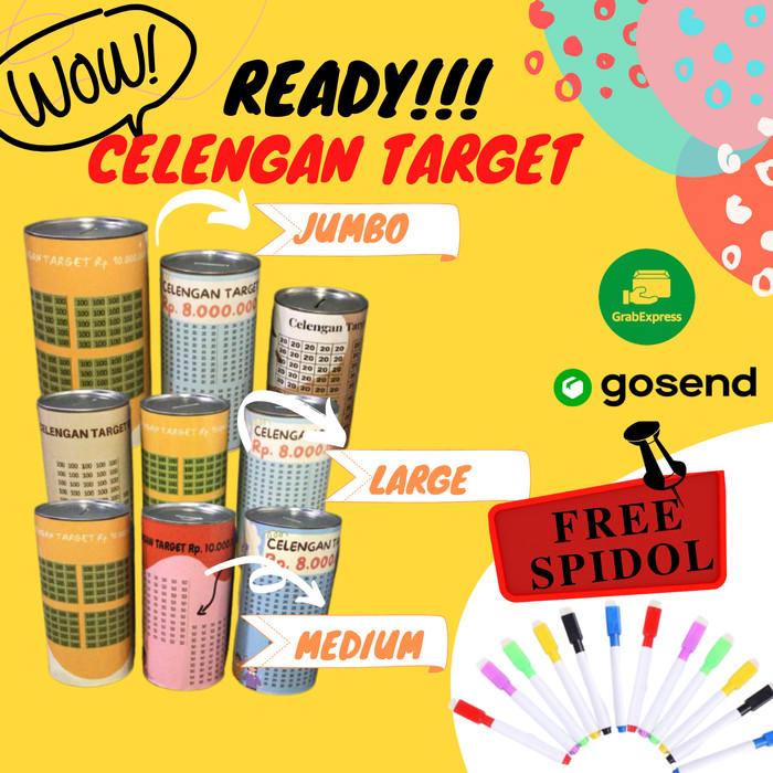 Gambar Celengan Target Viral Tiktok Large BUKA TUTUP FREE SPIDOL!! dari AndreanTan undefined Tokopedia