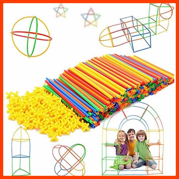 Gambar Magic Straw 200 Building Blocks Mainan Edukasi Sedotan Ajaib (200 pcs) dari Elephantstore3 undefined Tokopedia