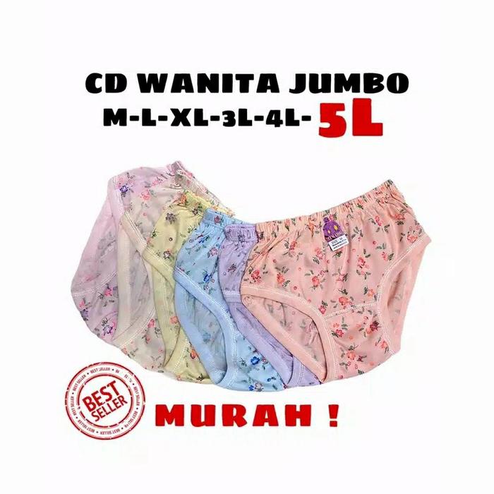 Gambar CD WANITA JUMBO L-XL-3L-4L-5L / CD BIG SIZE - Random TL bunga, 6L dari Moms & kids fashion undefined Tokopedia
