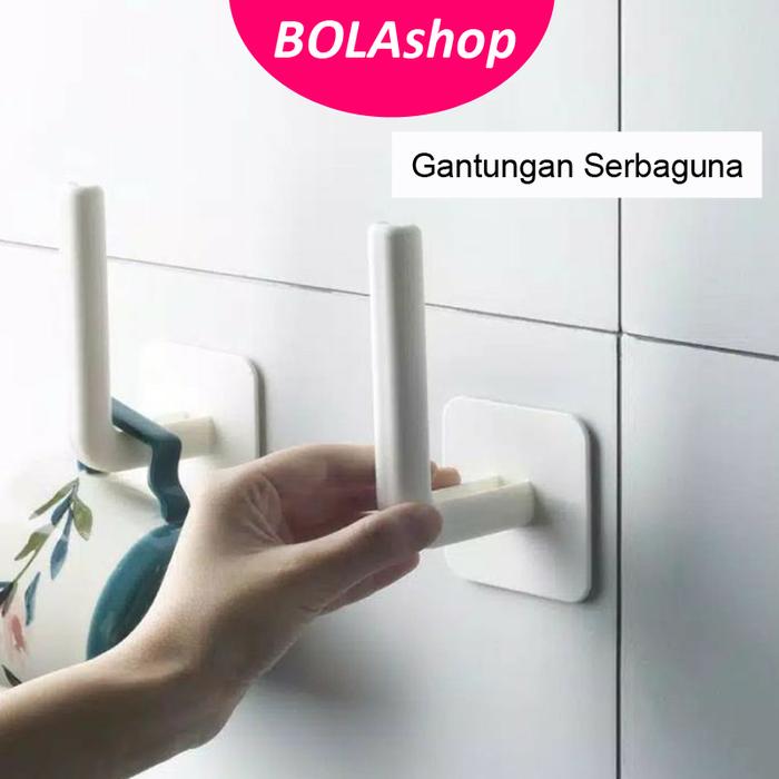 Gambar Gantungan Tissue Roll Holder Rak Dapur Talenan Gelas Gagang Serbaguna - Gantungan L dari BBOLA undefined Tokopedia