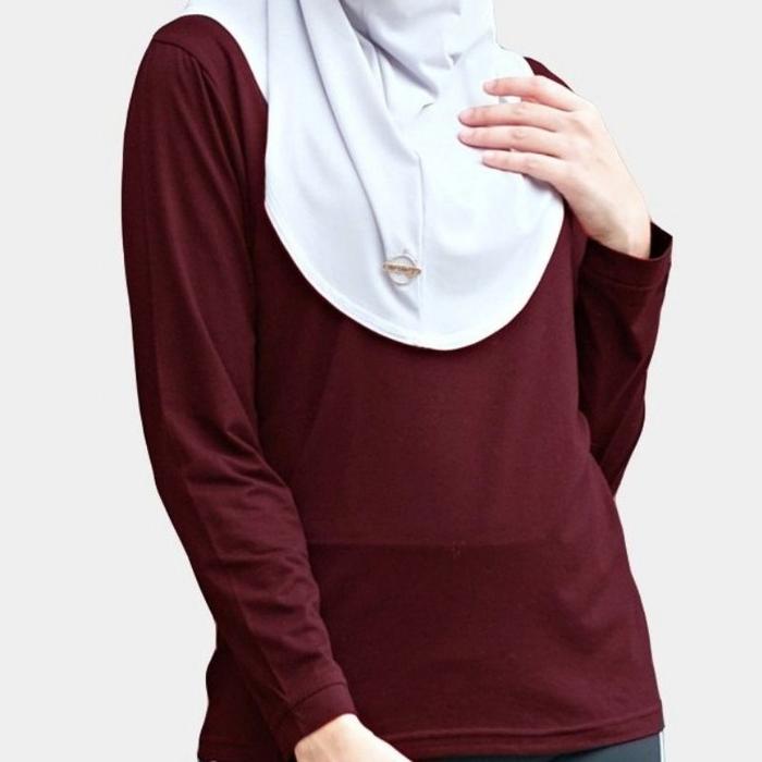 Gambar Manset Baju Daleman Gamis Bahan Kaos - Inner Muslimah Premium Polos - Hitam dari Syafika Store_NEW undefined 4 Tokopedia