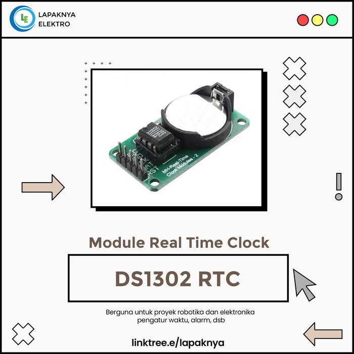 Gambar MODUL DS1302 RTC / Real Time Clock DS-1302 ( ARDUINO ) - Dengan Baterai dari lapaknya elektro undefined Tokopedia