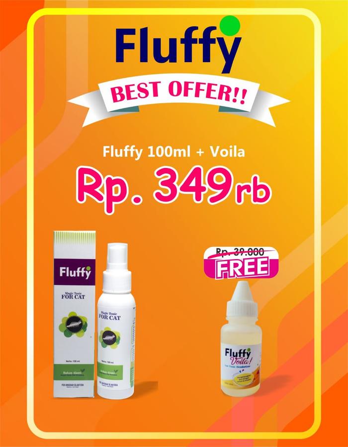 Gambar Cara Membuat Kucing BEBAS KUTU Bulu Lembut dan Mengkilap dengan Fluffy - 100 dari Fluffytonic undefined Tokopedia