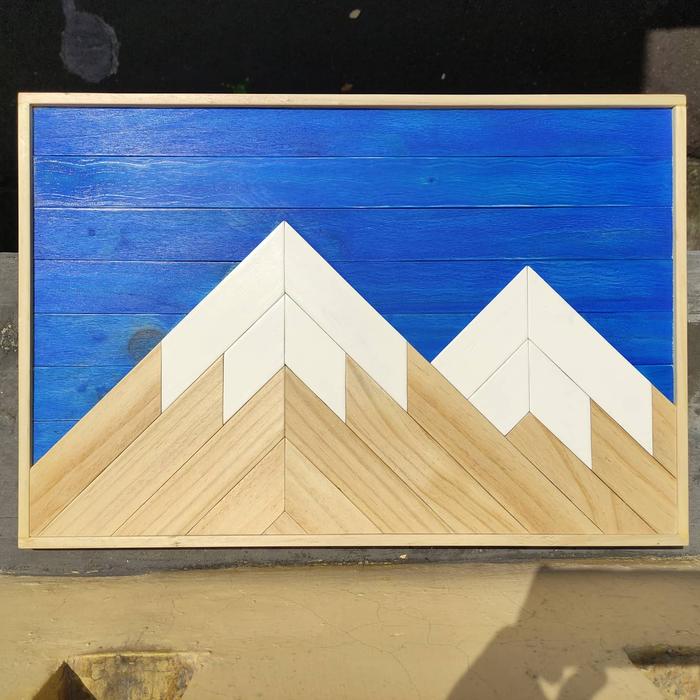 Gambar Hiasan Dinding Kayu Gunung /Wood Wall Art Mountain dari kabina_craft undefined Tokopedia