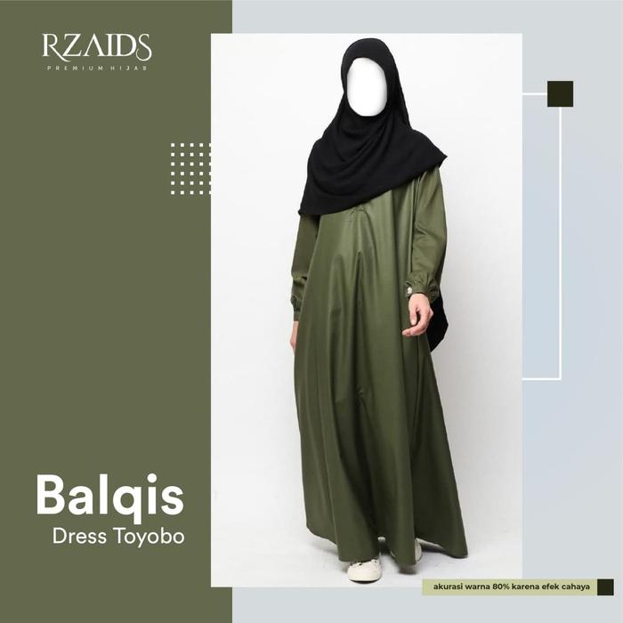 Gambar BALQIS Dress Grosir Gamis Muslimah Gamis Basic Polos - Army, L dari Intasyar Store undefined Tokopedia