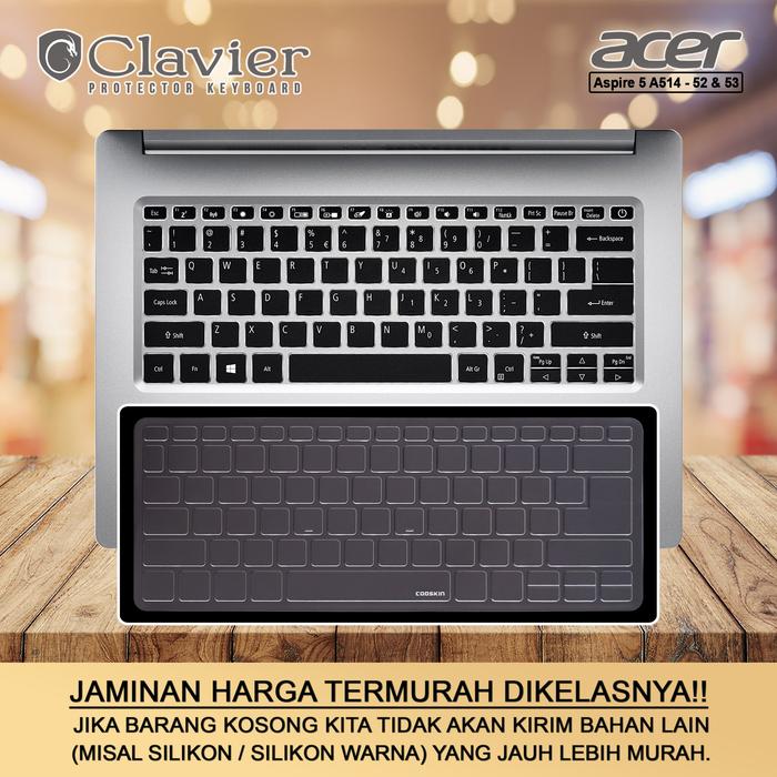 Gambar Cover Keyboard Screen Protector Garskin Laptop Anti Gores Acer Aspire 5 A514-53-31QE 32F7 32H2 331L Silikon Warna Anti Glare Blueray Metalik Karbon - TPU COOSKIN dari Clavier Care undefined Tokopedia
