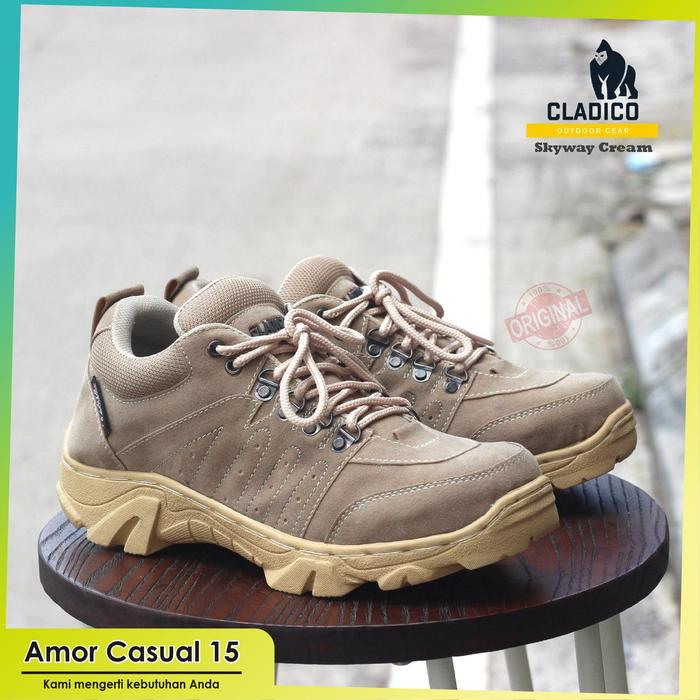 Gambar Sepatu Gunung Pria Outdoor Hiking Camping Boots Safety Cladico Skyway - Cream, 39 dari Amor Casual 15 undefined Tokopedia