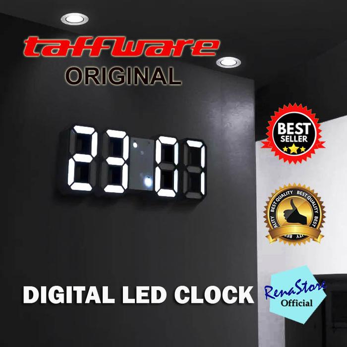 Gambar Jam LED Digital Dinding & Meja - Taffware TS-S60-W dari Rena Store Official undefined Tokopedia