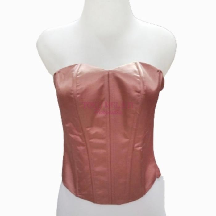 Gambar Kamisol Kemben Bustier Dalaman Kebaya Tulang Tali Resleting - Mocca, S dari Toko Melati Pengantin undefined Tokopedia