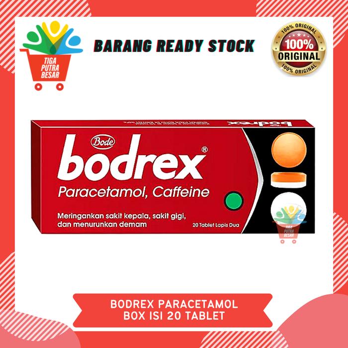 Gambar BODREX PARACETAMOL OBAT SAKIT KEPALA BOX 2 STRIP ISI 20 TABLET dari Tiga Putra Besarr undefined Tokopedia