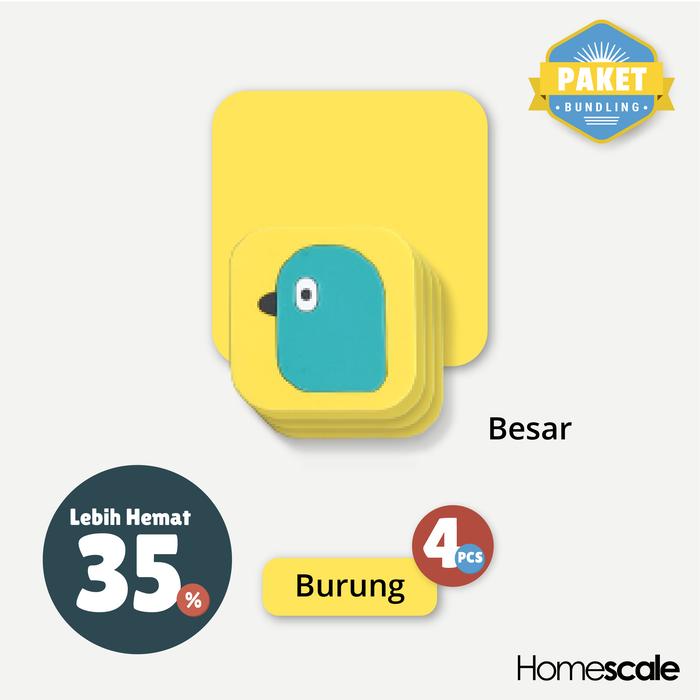 Gambar Tatakan Alas Piring Gelas Panci Bahan Anti Panas Lucu - Burung isi 4pcs dari Homescaleid undefined Tokopedia