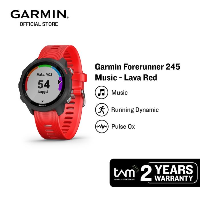Garmin Forerunner 245 Music - Lava Red 