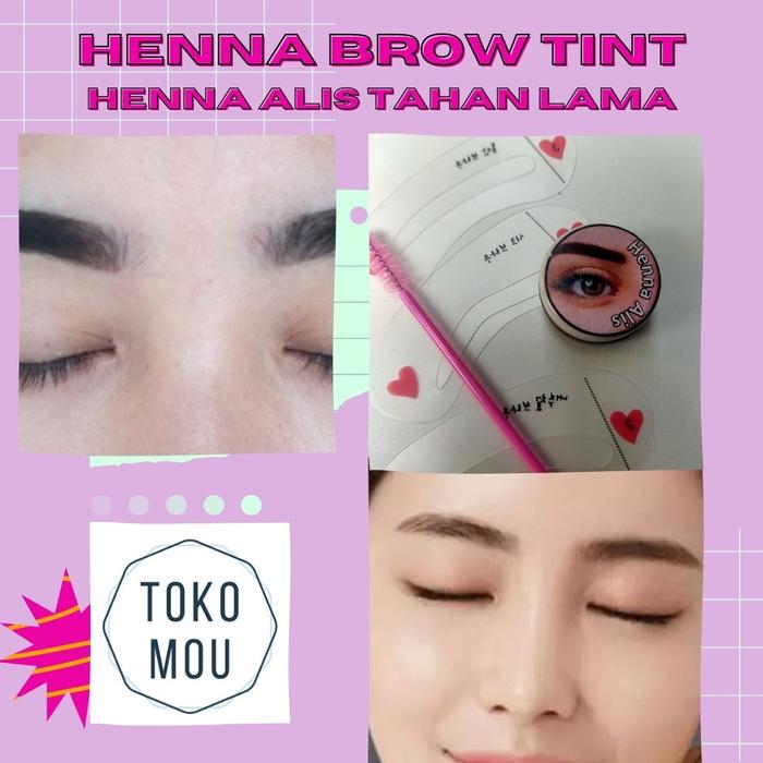 Gambar HENNA BROW TINT / HENNA ALIS TAHAN LAMA FREE SISIR ALIS & CETAKAN ALIS - Hitam dari MOU COLLECTION_NEW undefined Tokopedia