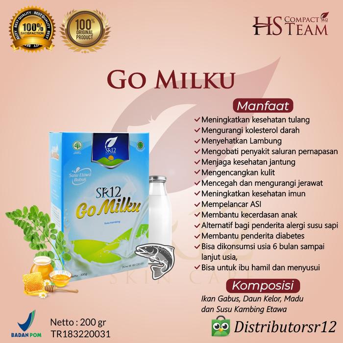 Gambar Go Milku Susu Etawa/ Yang bisa di Minum dari segala Usia - 200Gram dari SR12 Skincare Kosmetik Herbal undefined Tokopedia