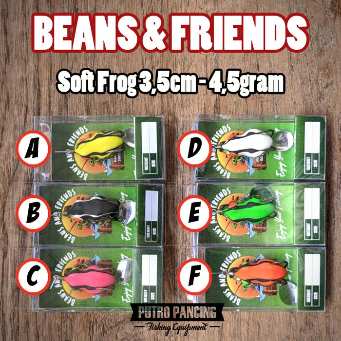 Gambar Lure Softfrog Beans and Friends 3.5cm Soft Frog dari Putro Pancing undefined Tokopedia