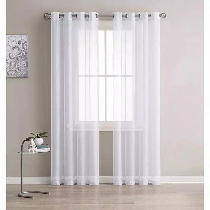 Gambar vitrase gorden model smokring putih polos - Putih, lebar100x150 dari RAZKA GORDEN undefined Tokopedia