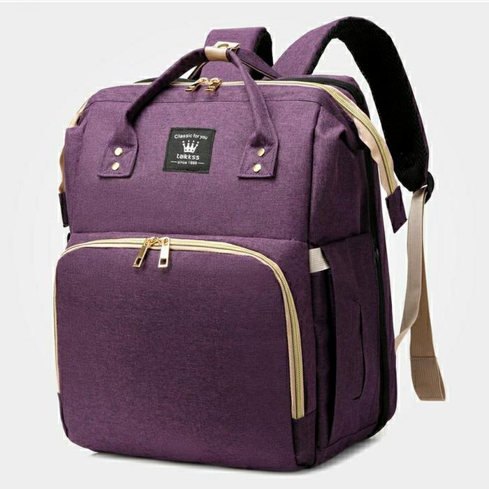 Gambar diaper bag travel baby bed portable multifungsi | tas ransel bayi - Ungu dari MegaDiesel undefined Tokopedia