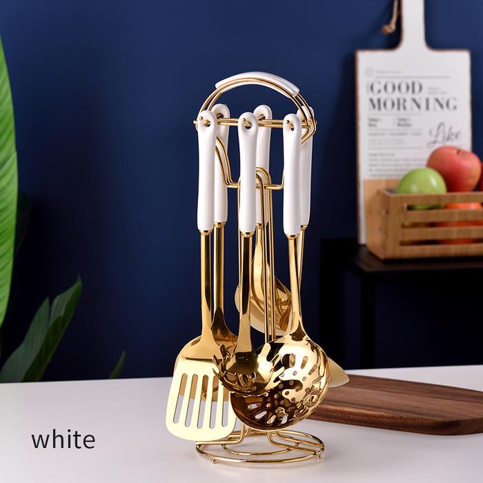 Gambar Stainless Steel Kitchen Utensils Set Cooking Tools 7 pcs sutil set - Putih dari Marvel Home Decor undefined Tokopedia