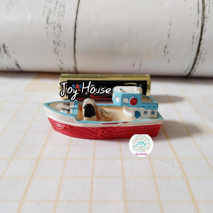 Gambar 1pc Miniatur Perahu Kapal laut Hiasan Bonsai Maket Fishing Boat - 4 dari joyhouse77 undefined Tokopedia
