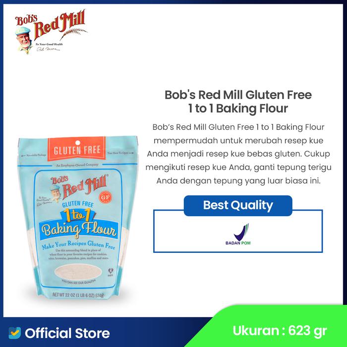 Gambar Bob's Red Mill Gluten Free 1 To 1 Baking Flour 623 gr - Exp Jauh dari Bobs Red Mill Official undefined Tokopedia