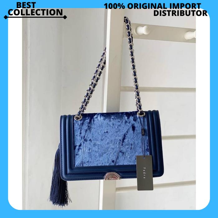 Gambar TAS PEDRO SELEMPANG WANITA ORIGINAL IMPORT BRENDED SLINGBAG P046 SALE - NAVY dari BEST-COLLECTION- undefined Tokopedia