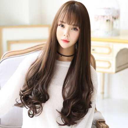 Gambar Wig Rambut Palsu Wanita Model Panjang Ikal Curly Wavy Hair Clip 65cm - Dark Brown dari fairystuffs undefined Tokopedia