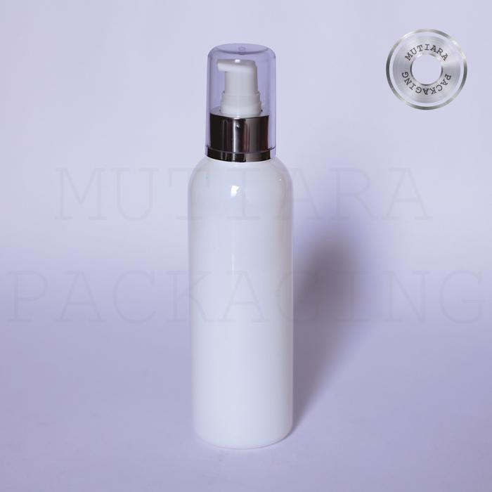 Gambar Botol Pet 100ml Tutup Pump Silver Square / Botol Pump Silver - BTL PUTIH DOVE dari mutiarapackaging undefined Tokopedia