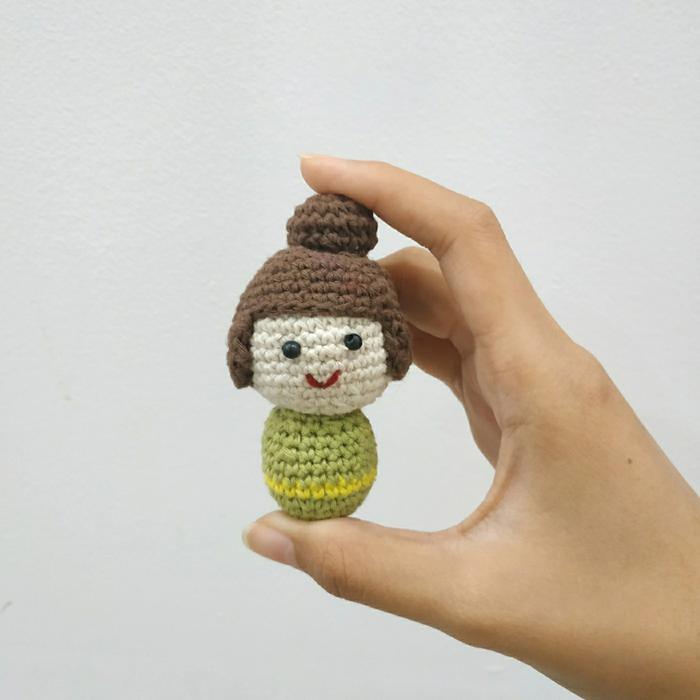 Gambar Gantungan Kunci Rajut Lucu - Kokeshi dari Marbel U undefined Tokopedia
