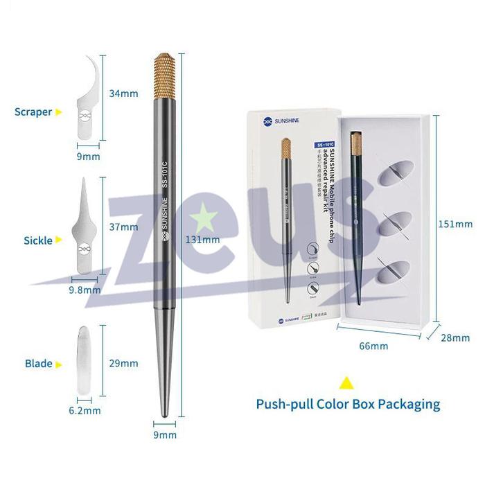 Gambar PISAU IC SET SUNSHINE SS-101C - MOBILE PHONE CHIP ADVANCED REPAIR KIT dari zeus shop 88 undefined Tokopedia