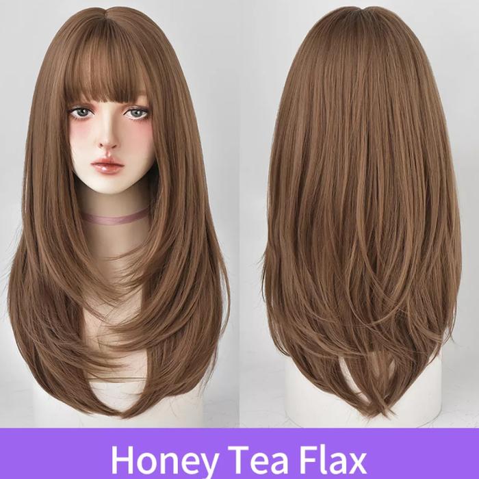 Gambar Wig Long Hair Rambut Panjang Premium Layer Korean Style - Honey Flax dari Broadway Style undefined Tokopedia
