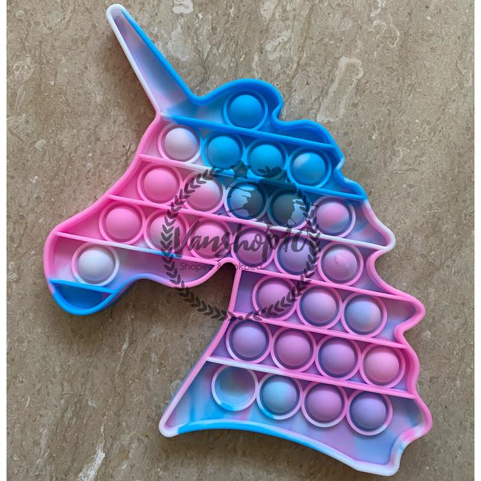 Gambar Pop It Fidget Toy Unicorn Rainbow Kuda Pelangi - Pink dari Vanshop10 undefined Tokopedia