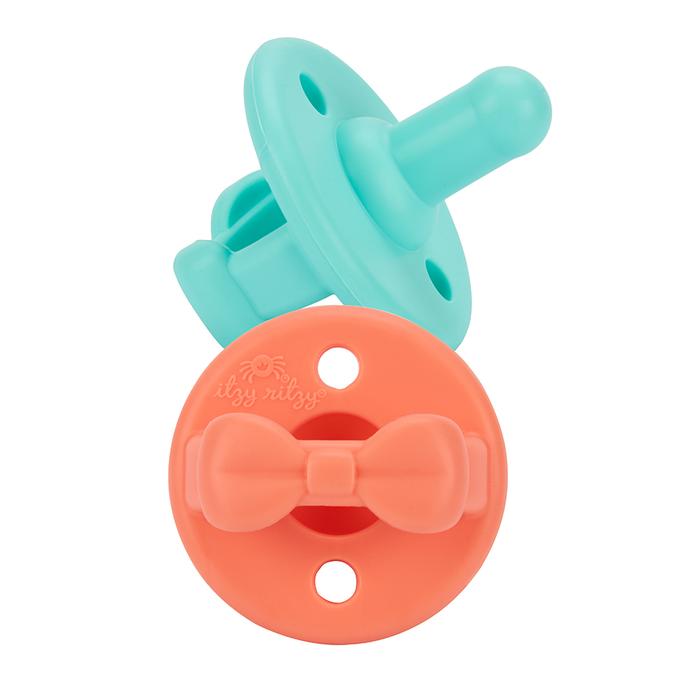 Gambar itzy ritzy | sweetie soother - pacifier 2 - pack - aquamarne peach dari bebelou ID undefined Tokopedia