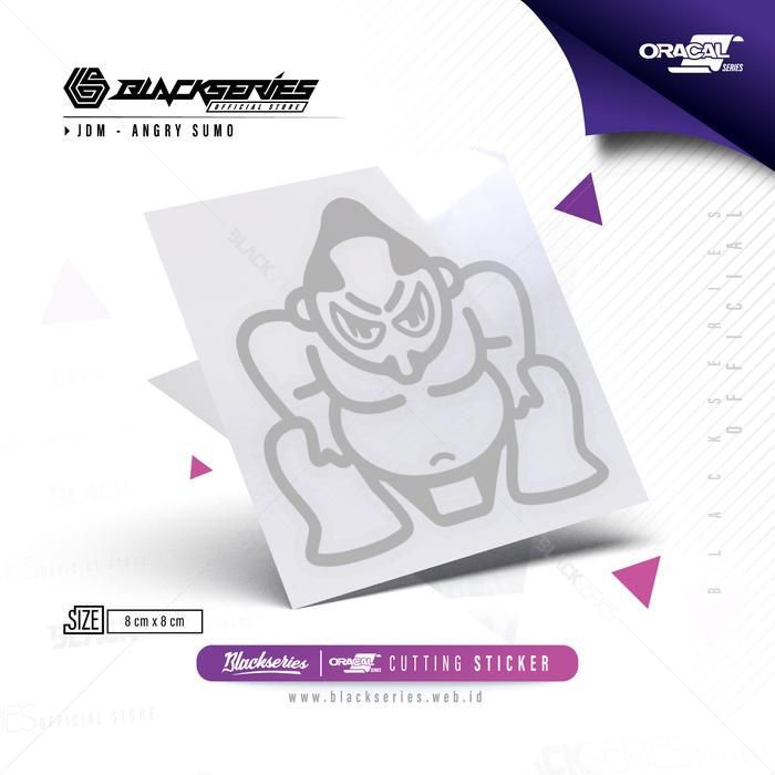 Gambar Sticker JDM Angry Sumo | Cutting Stiker JDM Angry Sumo | Angry Sumo - Silver Matte dari Blackseries Official Store undefined Tokopedia
