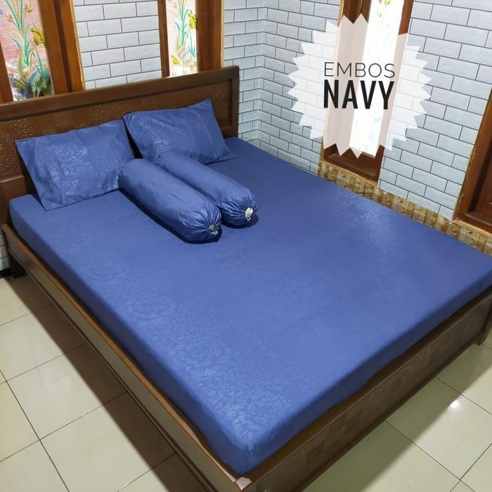 Gambar Sprei Polos 180 x 200 x 20 - Navy dari Berkahgordendansprei undefined 3 Tokopedia