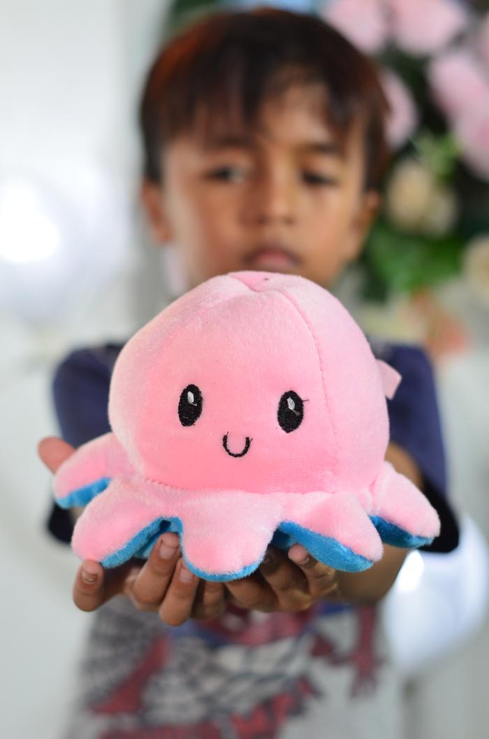 Gambar Boneka Gurita Bolak Balik / Boneka Octopus Doll Promo - pink biru, M dari Boneka Eby undefined Tokopedia