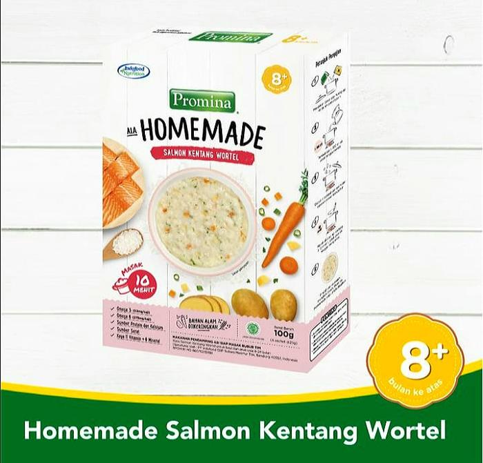Gambar PROMINA HOMEMADE Salmon Kentang Wortel 100 Gram Bayi 8+ keatas dari Kels Mart undefined Tokopedia