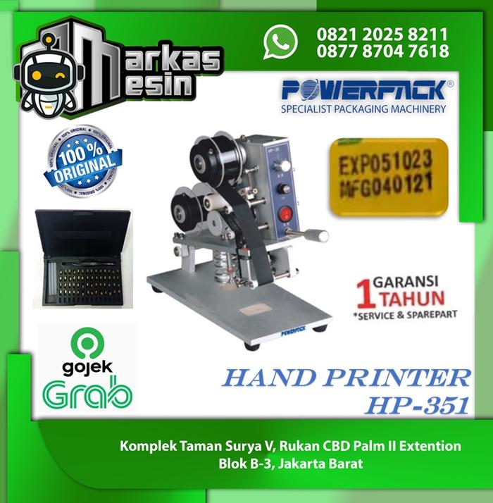 Gambar Hot Code Printer Mesin Cetak Expired Date HP-351 POWERPACK dari Markas Mesin undefined Tokopedia