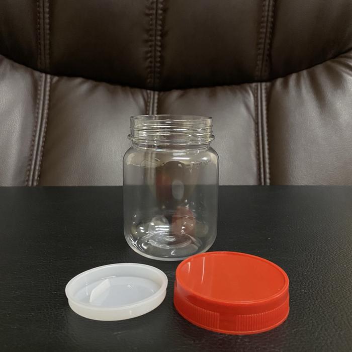 Gambar Toples jar botol plastik BULAT 200ML sambal bumbu 200ml selai sambel - Merah, dengan plug dari aneka botol murah undefined Tokopedia