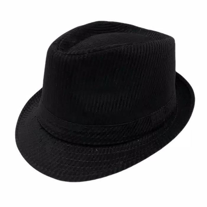 Gambar Topi fedora corduroy polos pria dan wanita dewasa - Hitam dari Noer Jaya Collection undefined Tokopedia