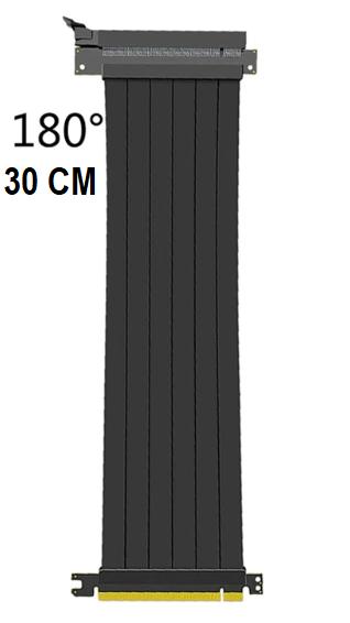 Gambar Full Speed 3.0 PCIE X16 Riser Cable Graphics Card Extension pcie x - 180° 30CM dari Hans Jaya Teknik undefined Tokopedia