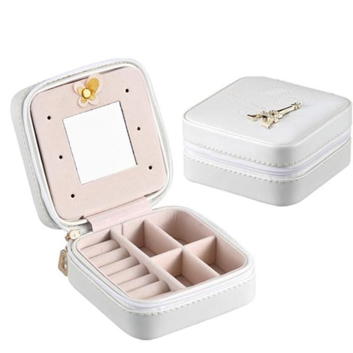Gambar Kotak Perhiasan Jewellery Travel Pouch Organizer - Putih dari Private Elegance undefined Tokopedia