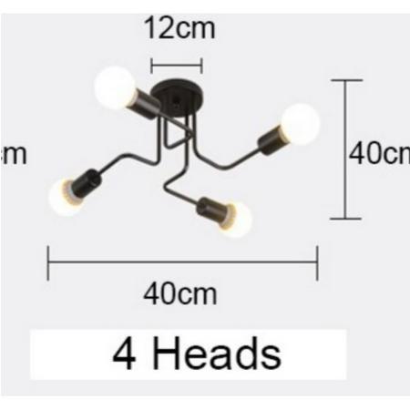 Gambar Lampu Plafon E27 Bentuk Laba-Laba Gaya Vintage Industrial - 4 Kepala dari YOIKI JKTSTORE undefined Tokopedia