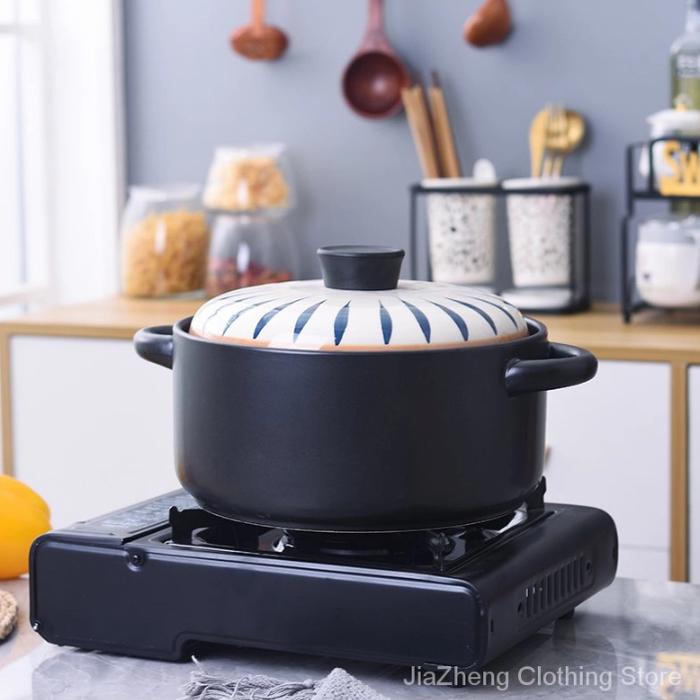 Gambar Japanese Stew Pot ceramic casserole panci keramik tahan panas 400°C - stripe dari Nordicca Kitchenware undefined Tokopedia