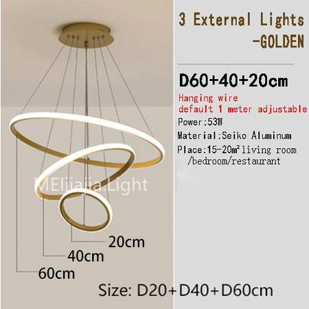 Gambar Lampu Gantung Modern Led Cincin Lingkaran Lampu Gantung Langit-langit - Emas dari YOIKI JKTSTORE undefined Tokopedia