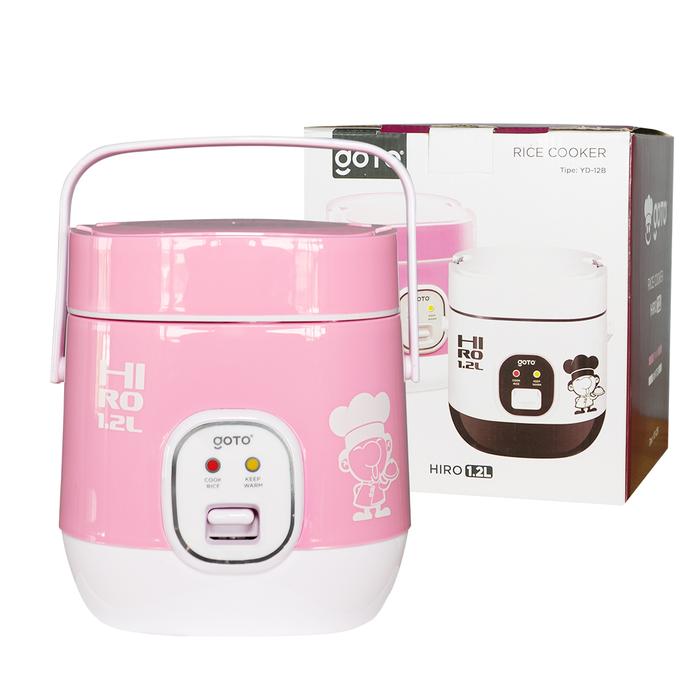 Gambar Goto Hiro Rice Cooker Mini Magic Com Penanak Penghangat Nasi 1.2 L - Merah Muda dari Goto.Indonesia undefined Tokopedia