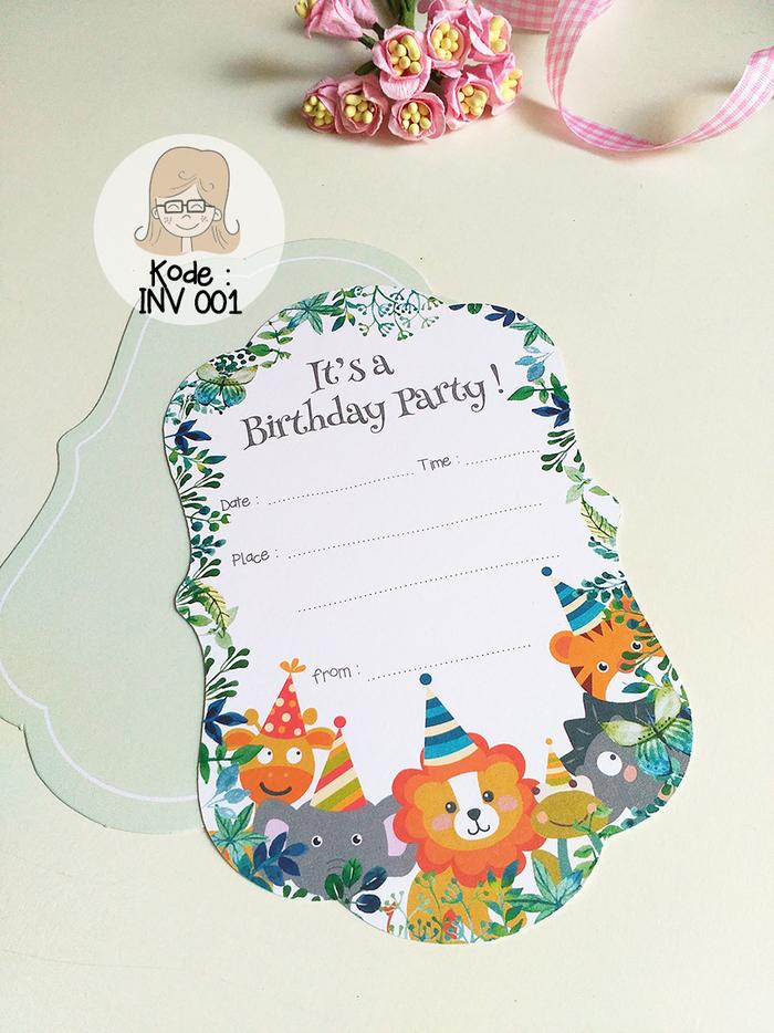 Gambar Undangan Ulang Tahun Unik Exclusive Lucu - INV001 dari i am CiLi undefined Tokopedia