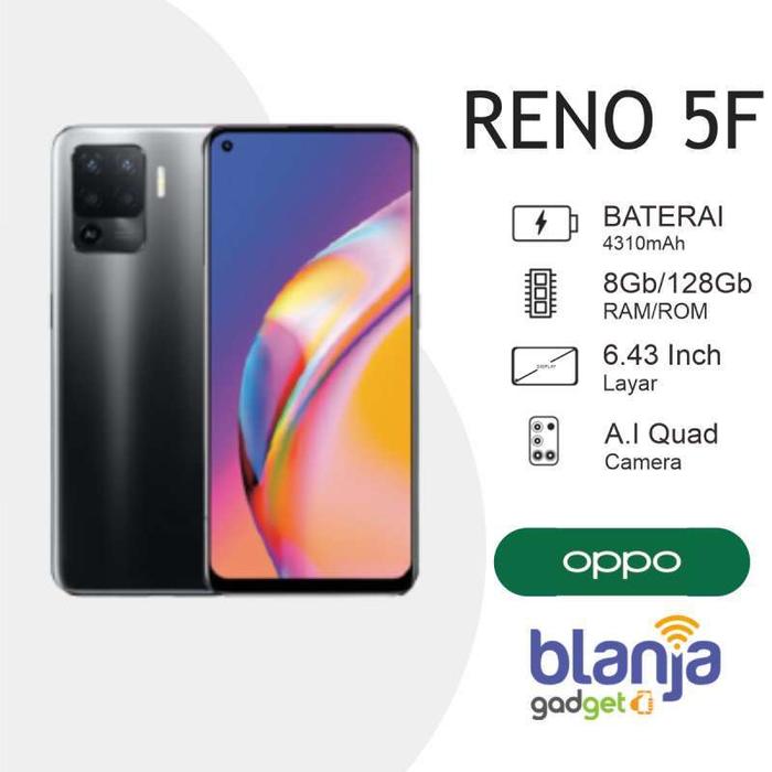 Gambar OPPO RENO 5F 8/128 GARANSI RESMI 1TAHUN - Hitam dari CP Phone undefined Tokopedia