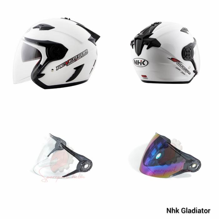 Gambar Kaca helm NHK Gladiator Visor helm NHK Gladiator dari Sparepart helm undefined Tokopedia