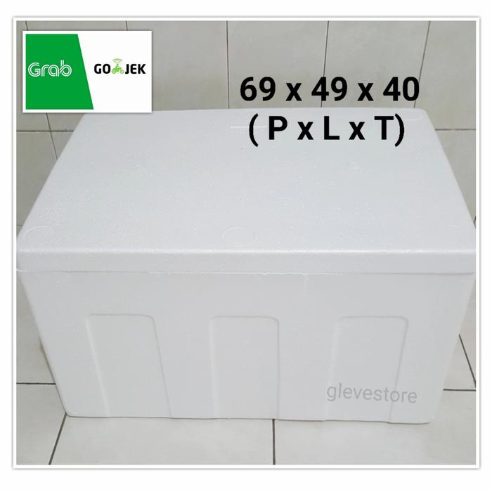 Jual Box Es 60kg / Box Gabus / Box Styrofoam / Ice Box Styrofoam 69x49x40cm Kota Malang
